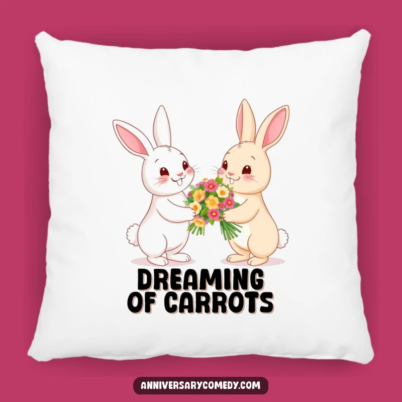 Funny Bunny Flower Pillow - Cozy Botanical Comfort Gift