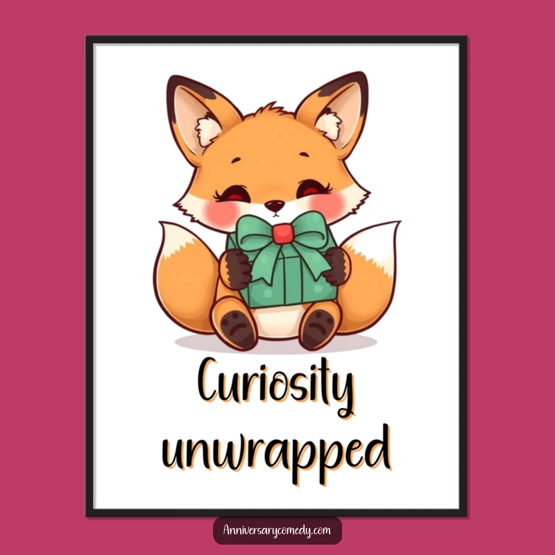 Funny Fox Gift Digital Print - Curious Art Gift