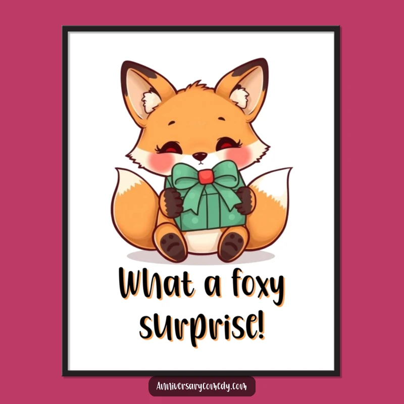 Free Printable Fox Wall Art: Curious Fox with Gift Downloadable Decor