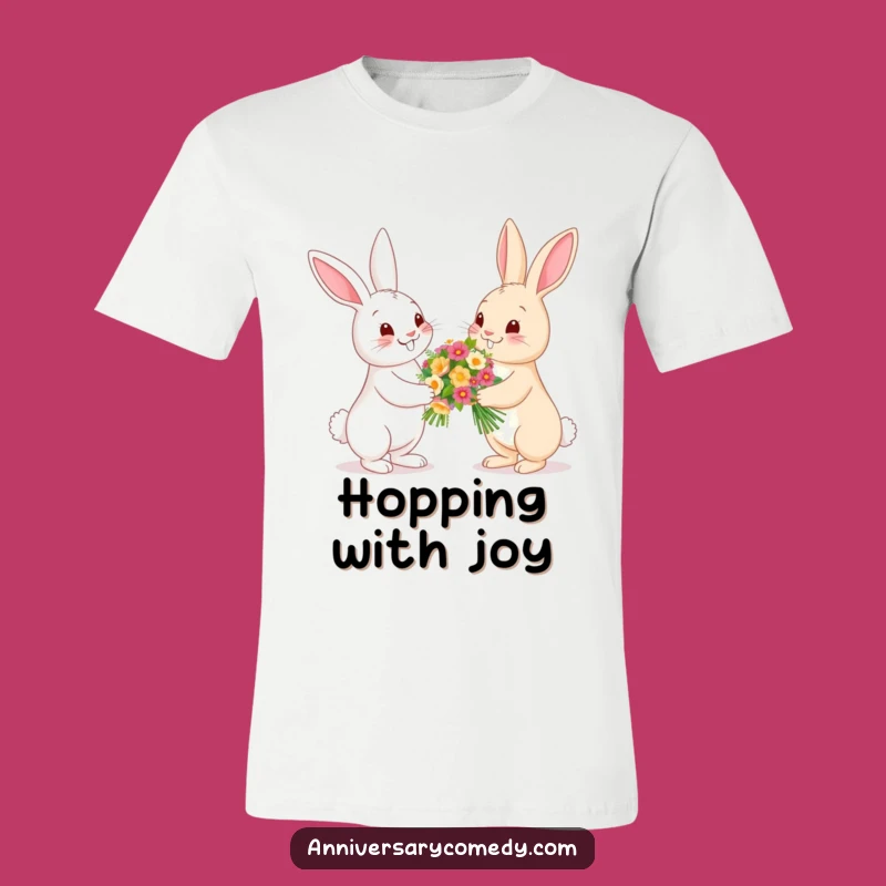 Funny Bunny Flower T-Shirt - Cute Garden Apparel Gift