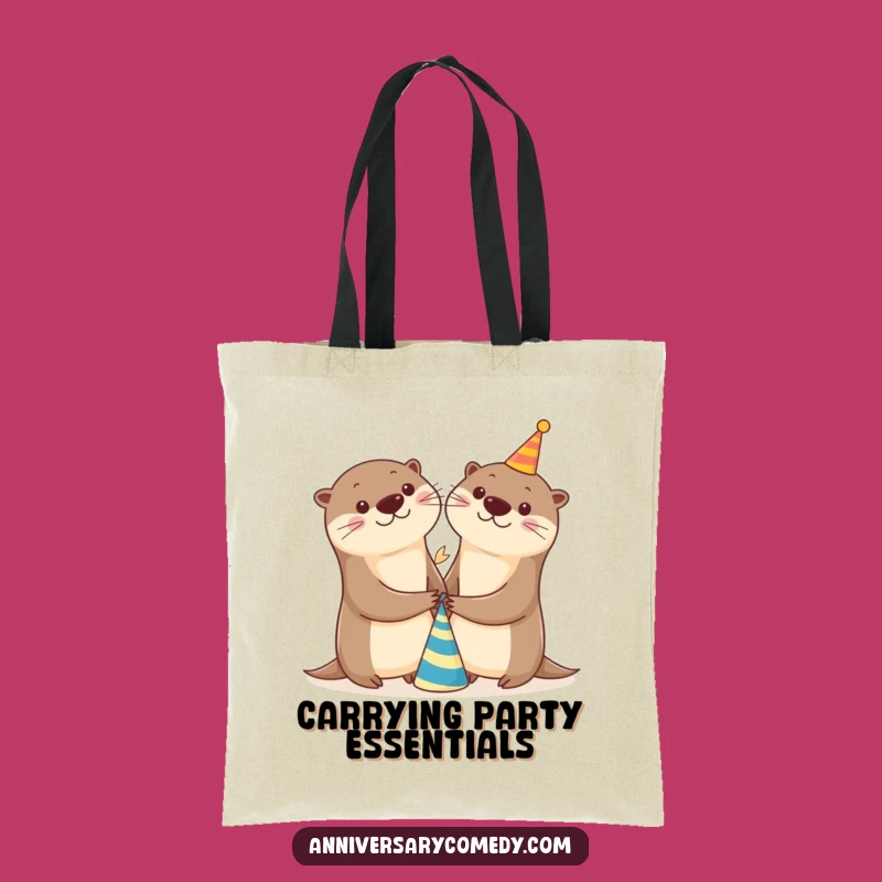 Funny Otter Party Tote Bag - Cheerful & Practical Gift